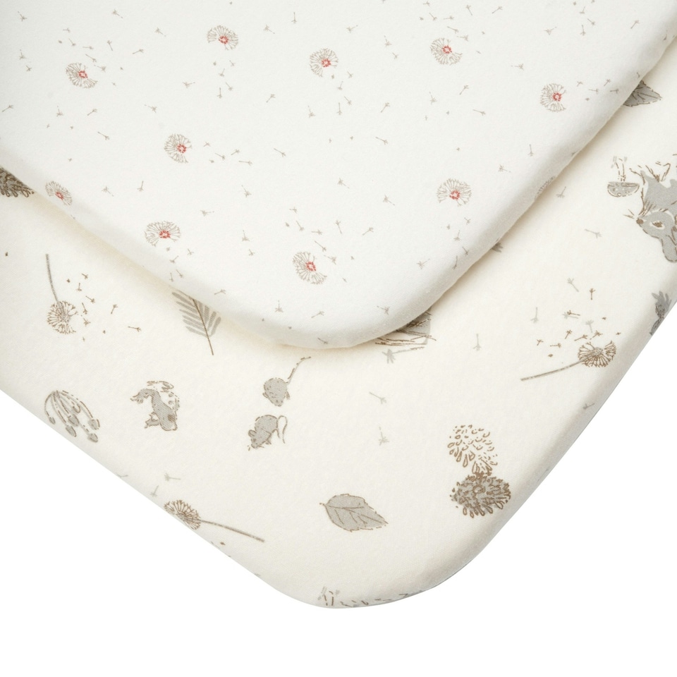 image 1 of Tutti Bambini Bedside Crib Fitted Sheets 2pk - Cocoon