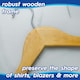 image 2 of Harbour Housewares Wooden Clothes Hanger - Brown - Pack of 30 - Wooden Hanger Coat Hanger Suit Hanger Jacket Hanger Shirt Hanger Trouser Hanger