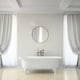 image 4 of Living and Home 70cm Nordic Round Bathroom Wall Mirror | Black | 70cm