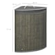image 7 of HOMCOM 55L Bamboo Corner Laundry Hamper Bamboo Laundry Basket 38x38x57cm Grey