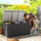 image 2 of Outsunny 380L Garden Storage Box Outdoor Storage Box Waterproof with Lockable Lid and Moulded Handles, Double-Layer HDPE Deck Box, 115 x 60 x 60 cm