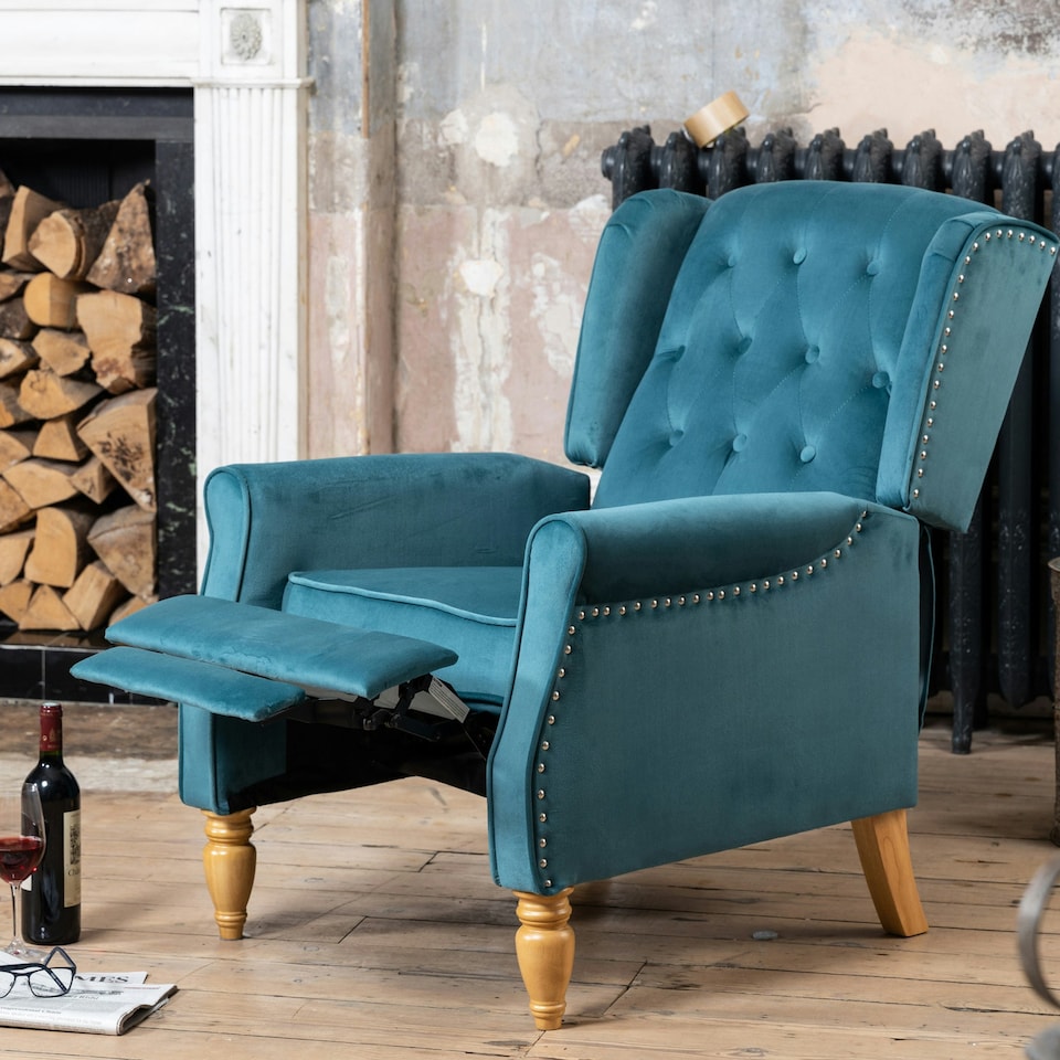 image 1 of Annapoli Recliner Armchair - Teal