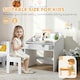 image 5 of AIYAPLAY Children Study Table and Chair w/ Storage, Pull-Out Drawer, Grey Grey