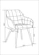 image 5 of Set of 2 Faux Suede Leather Dining Chairs with Arms Adrian Pink