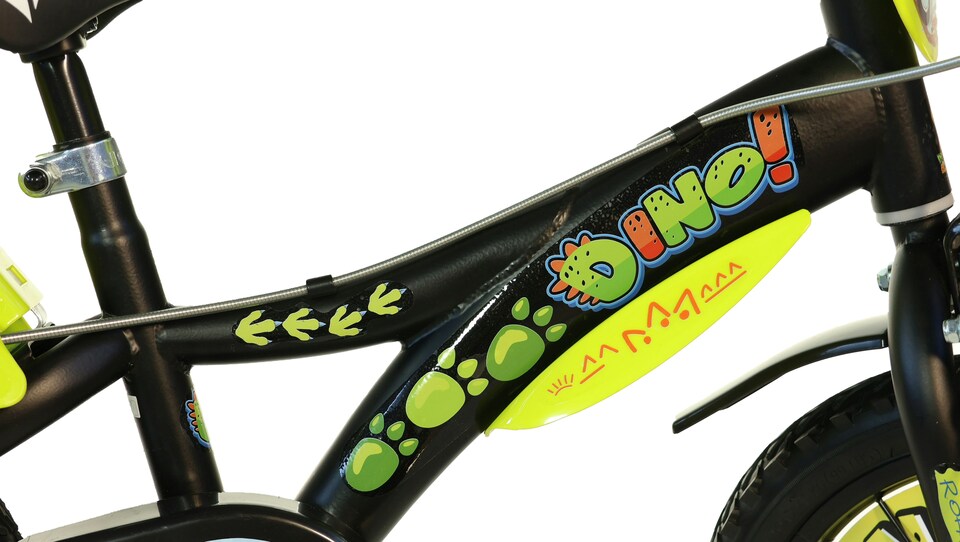 image 1 of Dino Kids Bike Dinosaur 14 Inch Bicycle | Black