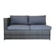 image 4 of Charles Bentley L-Shaped 3 Seater Outdoor Rattan Furniture Lounge Set Grey