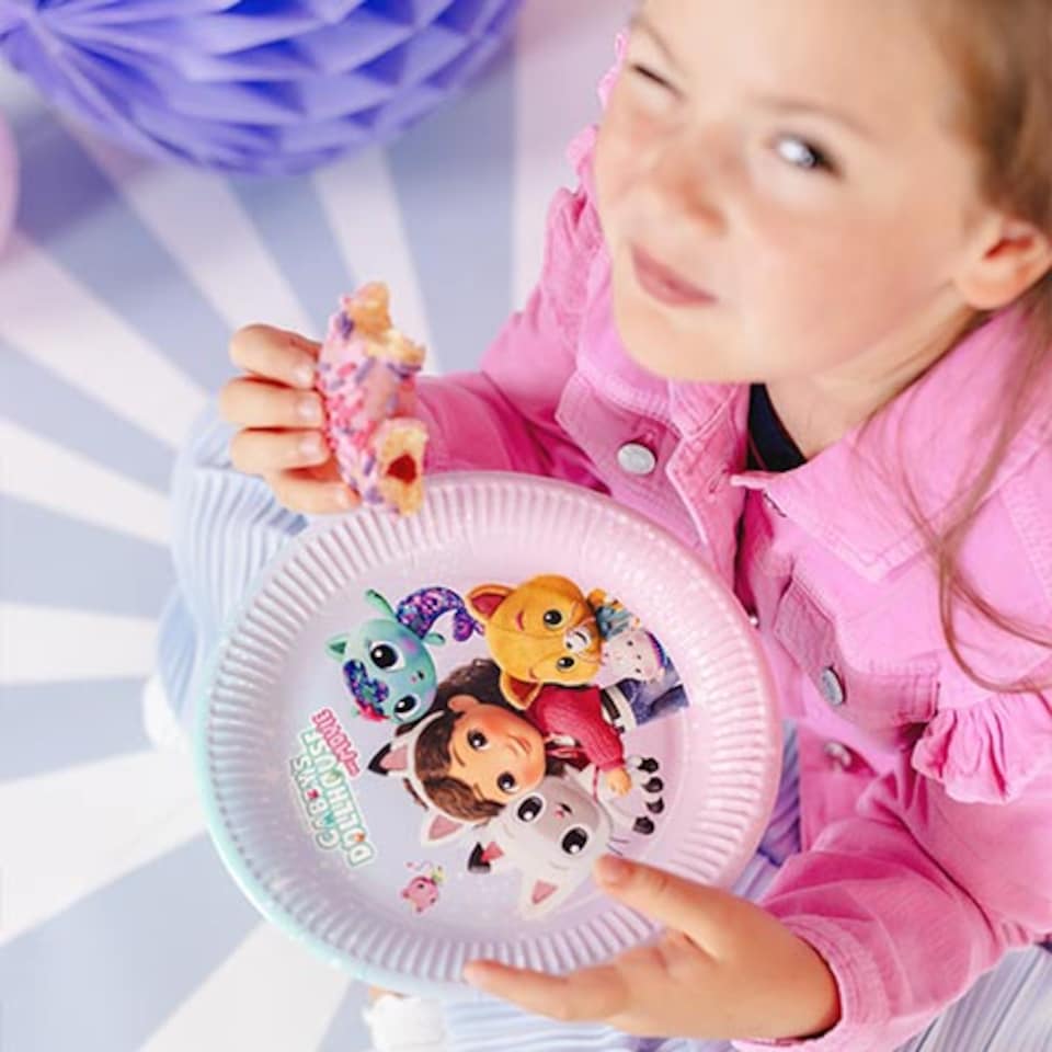 image 1 of Gabby's Dollhouse Round Paper Plates 23cm - Pack of 6
