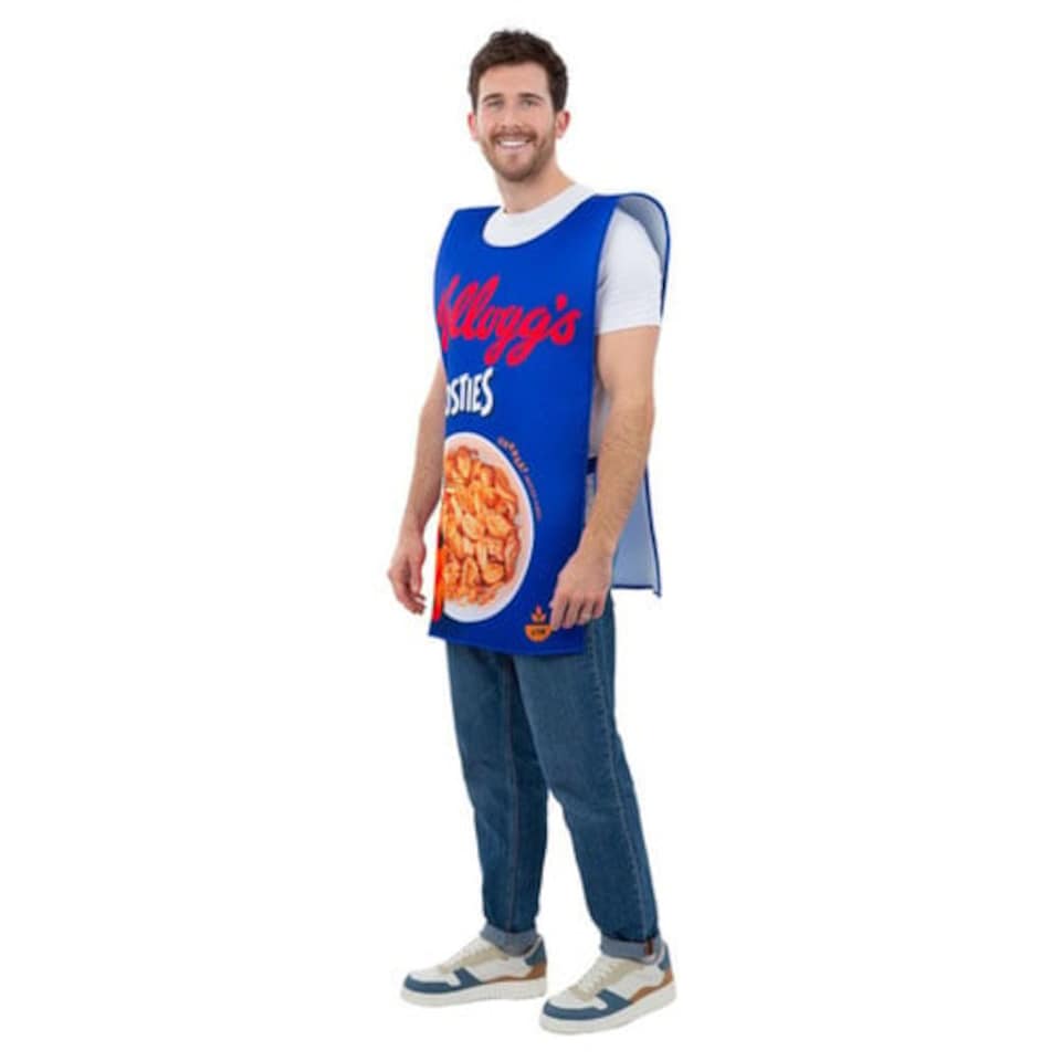 image 1 of Kelloggs Frosties Cereal Box Fancy Dress Costume Unisex Adult One Size