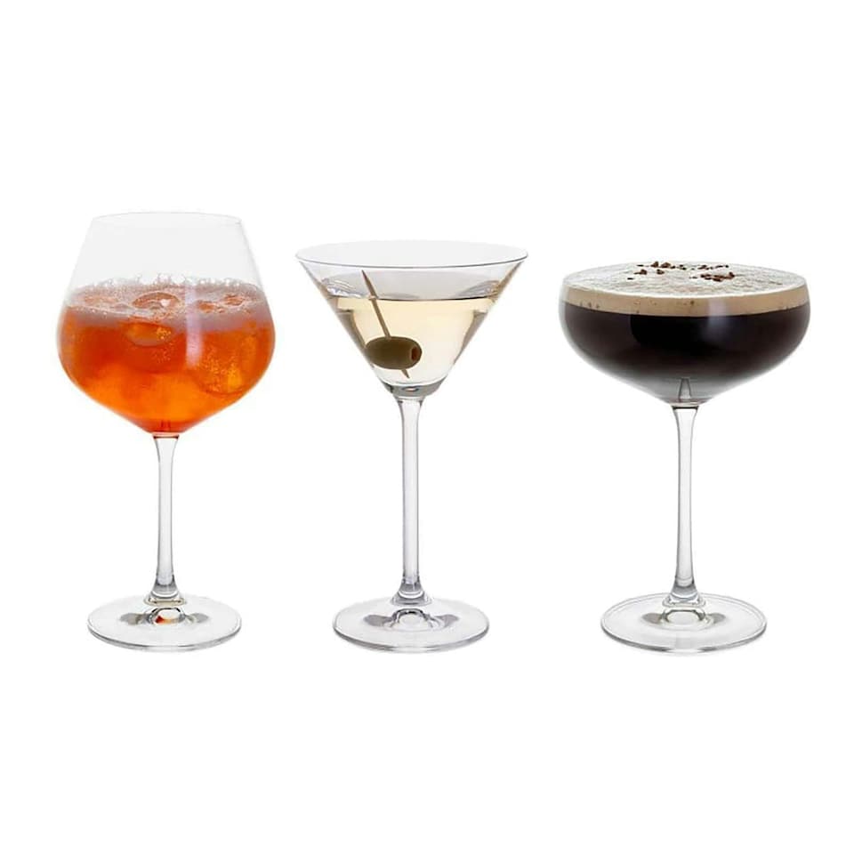 Cocktail Glasses: Dartington Cocktail Hour Glasses, Set of 3 Clear