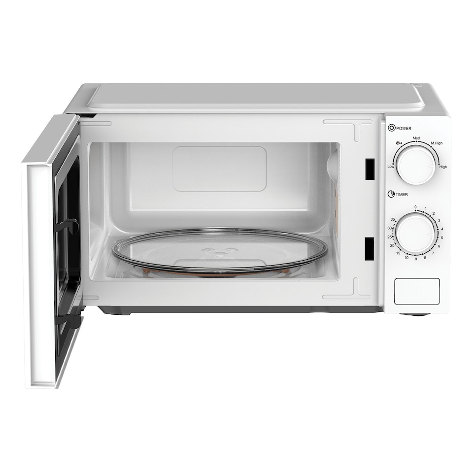 image 1 of Manual Microwave, 700 W, 20 Litre, 35 Minute Timer, White, Igenix IGMS02071W