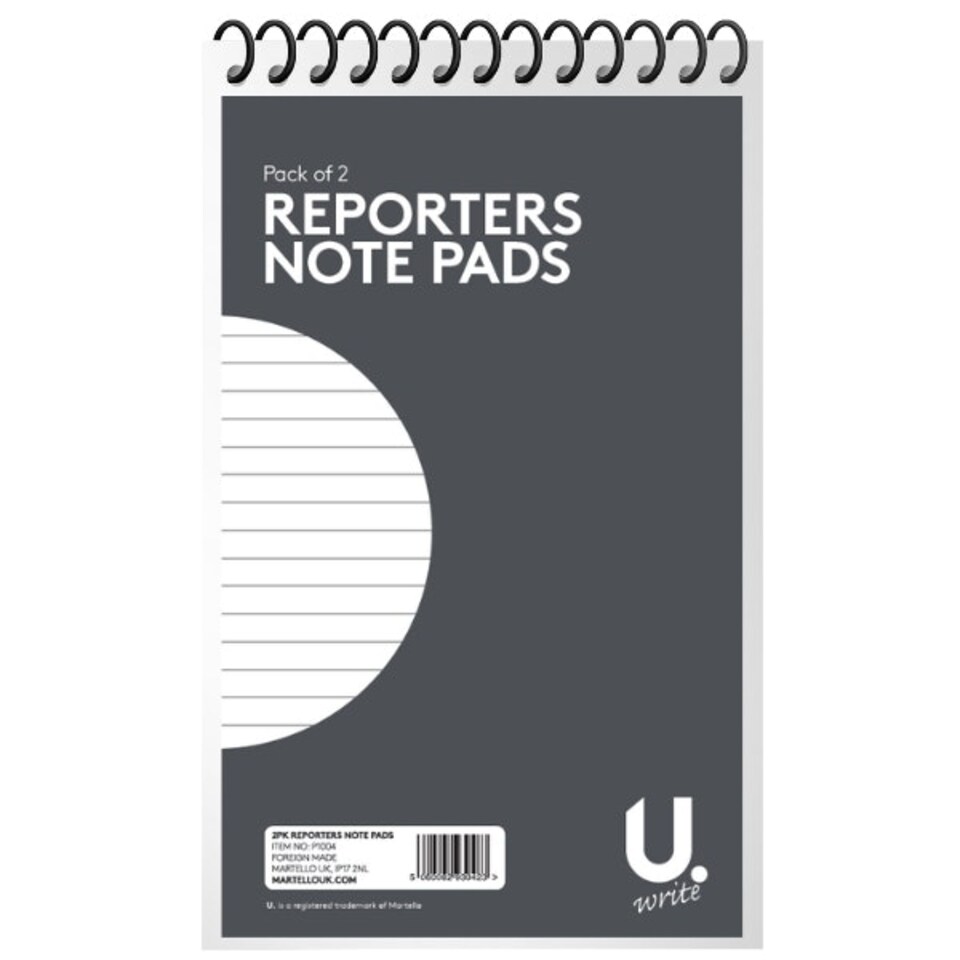 image 1 of Pack of 3 5"x8" 40 Sheets Reporters Note Pads