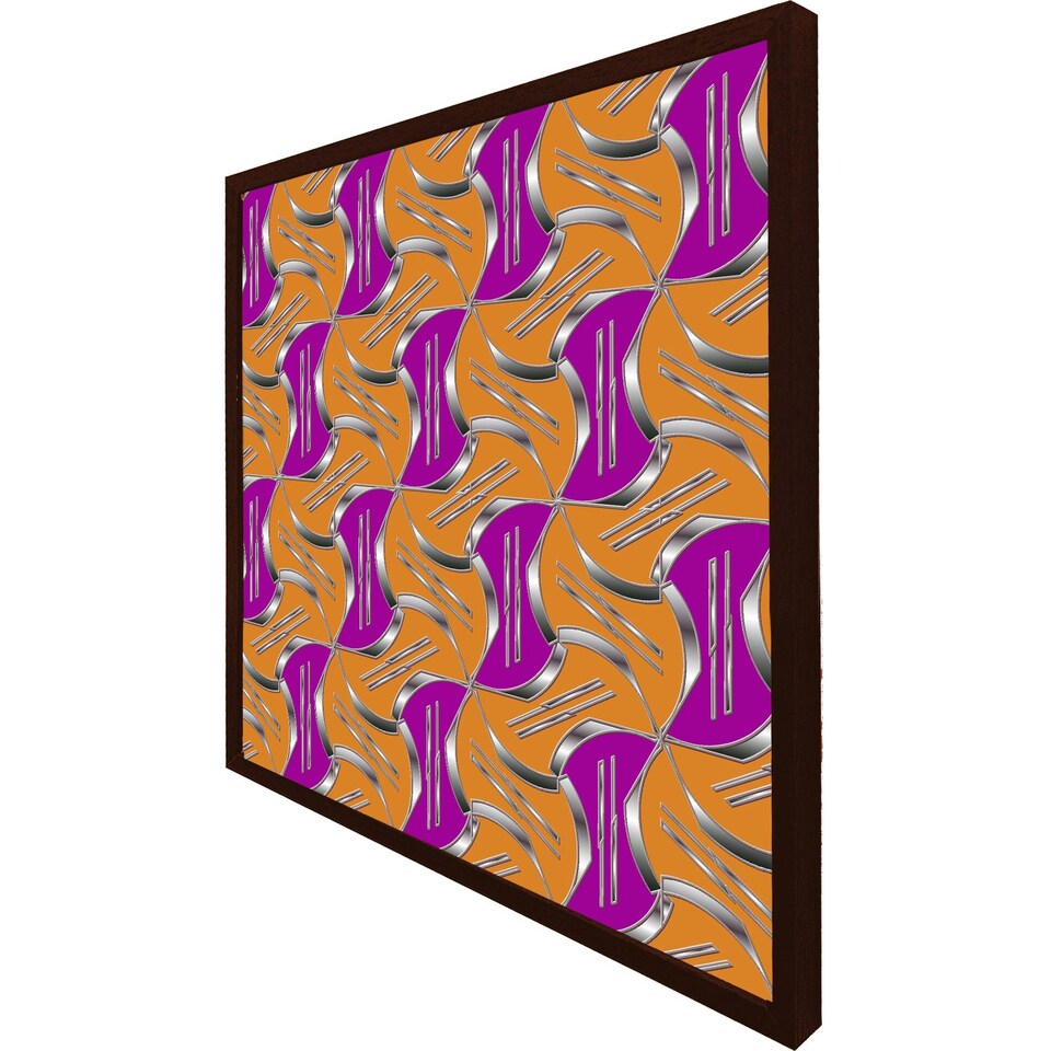 image 1 of Geo metalic shapes (Picture Frame) White | M