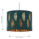 image 7 of Set of 2 Fern - Dark Green Cut Out 30cm Pendant Lightshades | Green | Gold | Large | 2