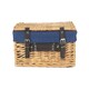 image 3 of 36cm Wicker Picnic Basket with Lining Blue | Blue | One Size