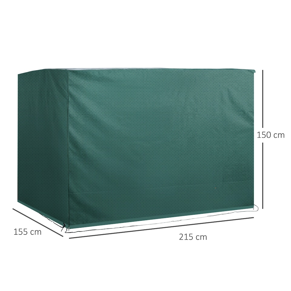 image 1 of Outsunny Patio Swing Chair Cover Garden Furniture Protector 215x155x150cm Green
