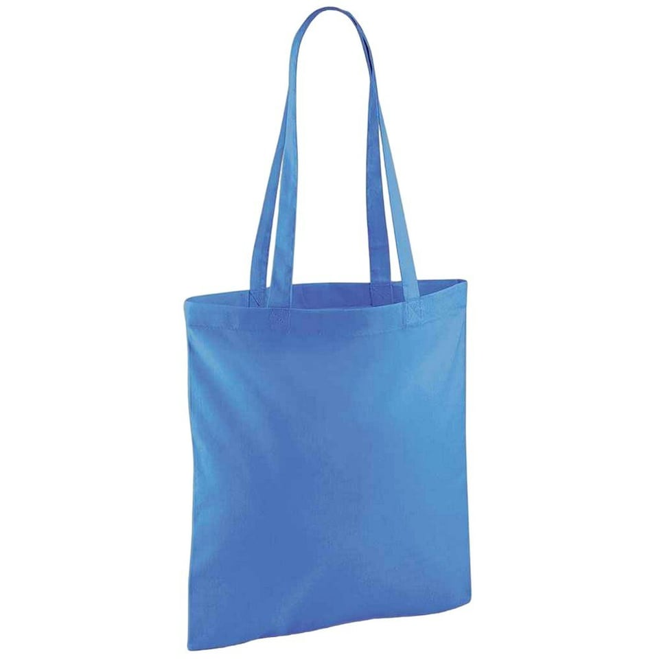 Westford Mill Bag For Life Long Handle Tote Bag - Cornflower Blue - One Size Blue