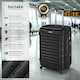 image 2 of Suitcase Set of 4 ABS Hard Shell Luggage Travel Trolley 4 Wheel Lightweight Telescopic Handle | Black | black | 1