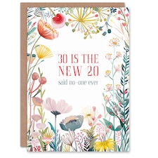 Happy Flowers 30 New 20 Said No One Funny Birthday Greeting Card