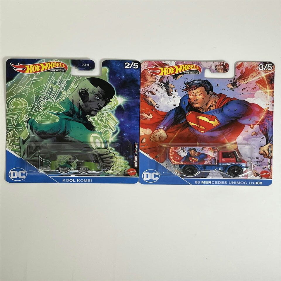 image 1 of DC Hot Wheels 2 Car Set 1:64 Scale Real Riders DLB45