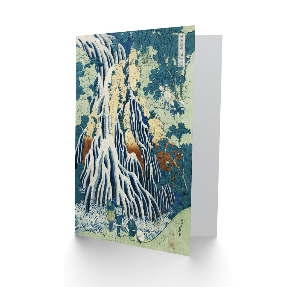 image 1 of Katsushika Hokusai Japanese Art Card Mist Waterfall At Mount Kurokami