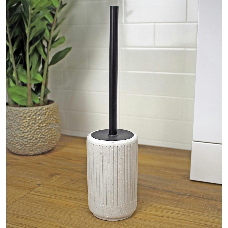 image 1 of Showerdrape Alexandria Concrete Toilet Brush & Holder