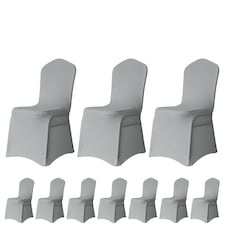 Chair Cover Spandex Polyester Stretch, Flat Dining Slipcovers - 10pcs