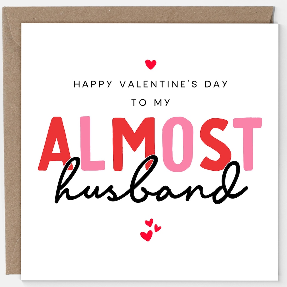 image 1 of , Happy Valentine's Day To My Almost Husband, Valentine's Card For Fiancé