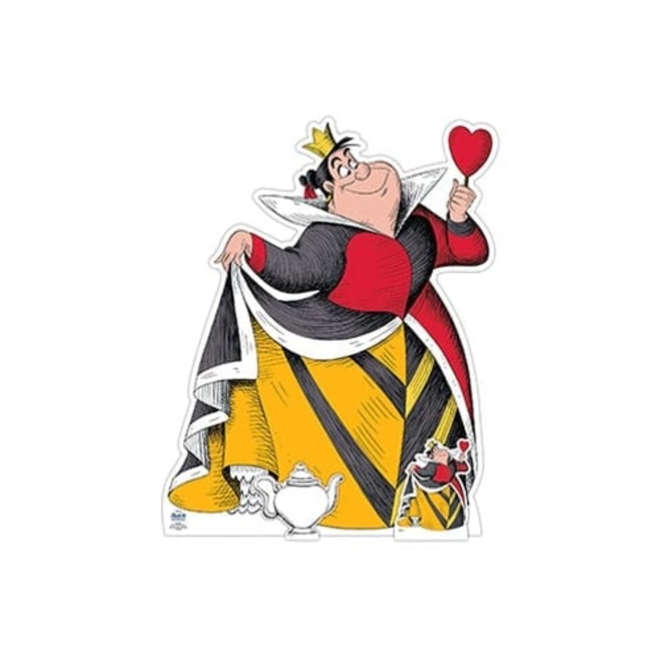 Vintage Alice in Wonderland Queen of Hearts Medium Cardboard Cutout 115cm