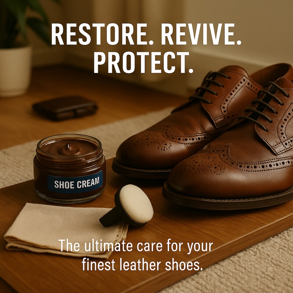 image 1 of Premium Shoe Cream - Moisturise, Nourish & Polish Leather Shoes - Dark Brown  (2 Pack)