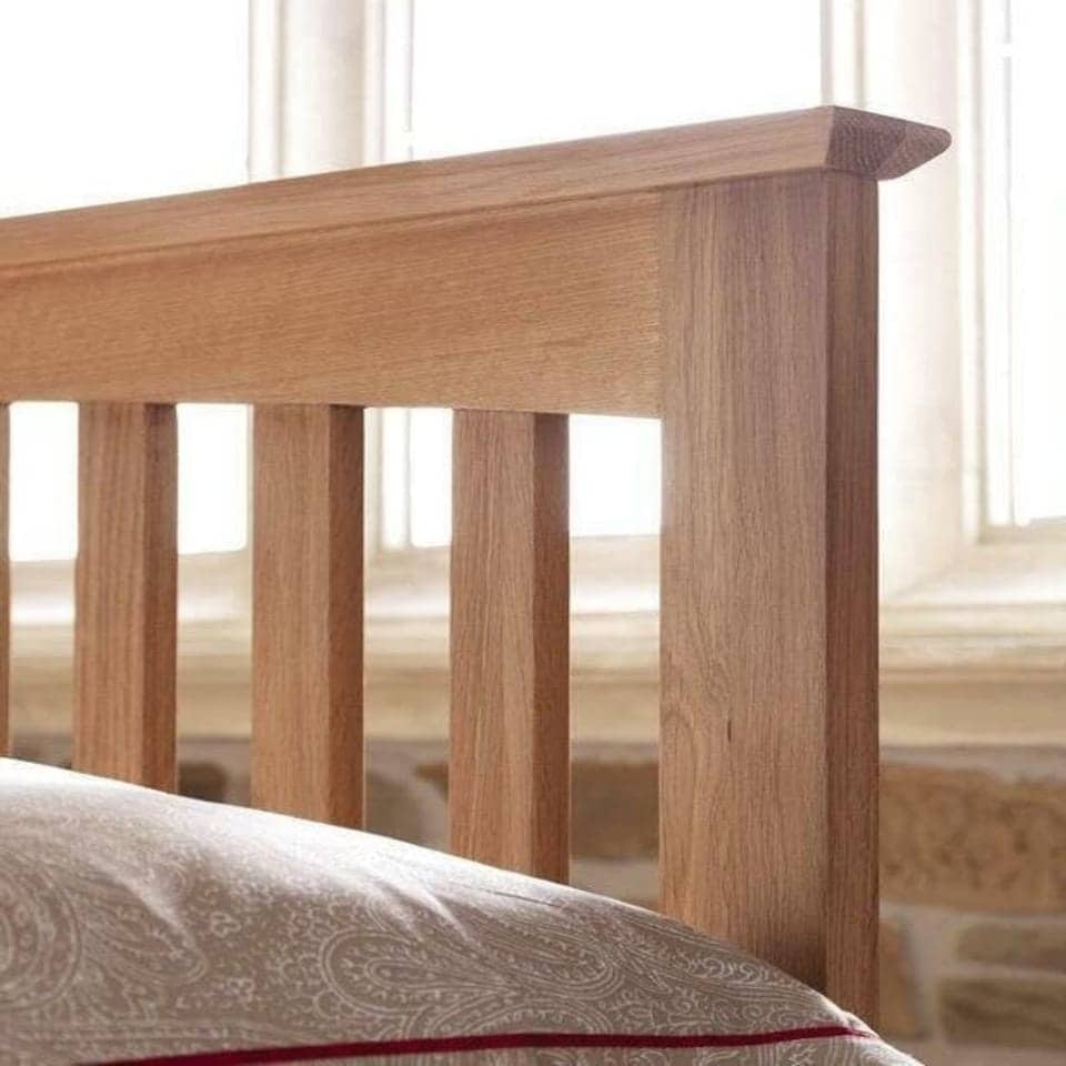image 1 of 3ft Single Genuine Solid Oak Headboard Bedhead.Oak Wood Wooden Vivaldi Head Board