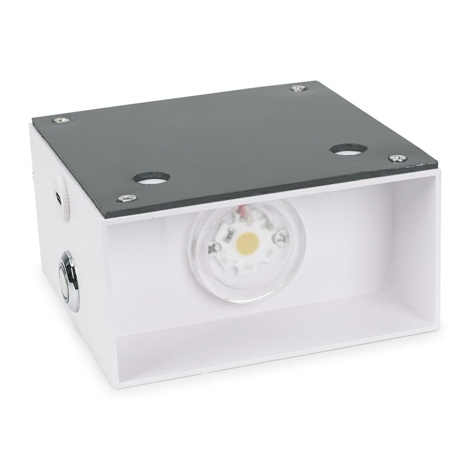image 1 of ValueLights Marx Matte White Wall Light and Integrated Bulb