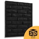 image 9 of NOVECRAFTO Brick Effect 3D Wall Panels – 6 Sheets Covering 1.5m² | 16.15ft² Interior Cladding Set | Urban Brick Design – Each Panel 50x50cm Classic Brick Black