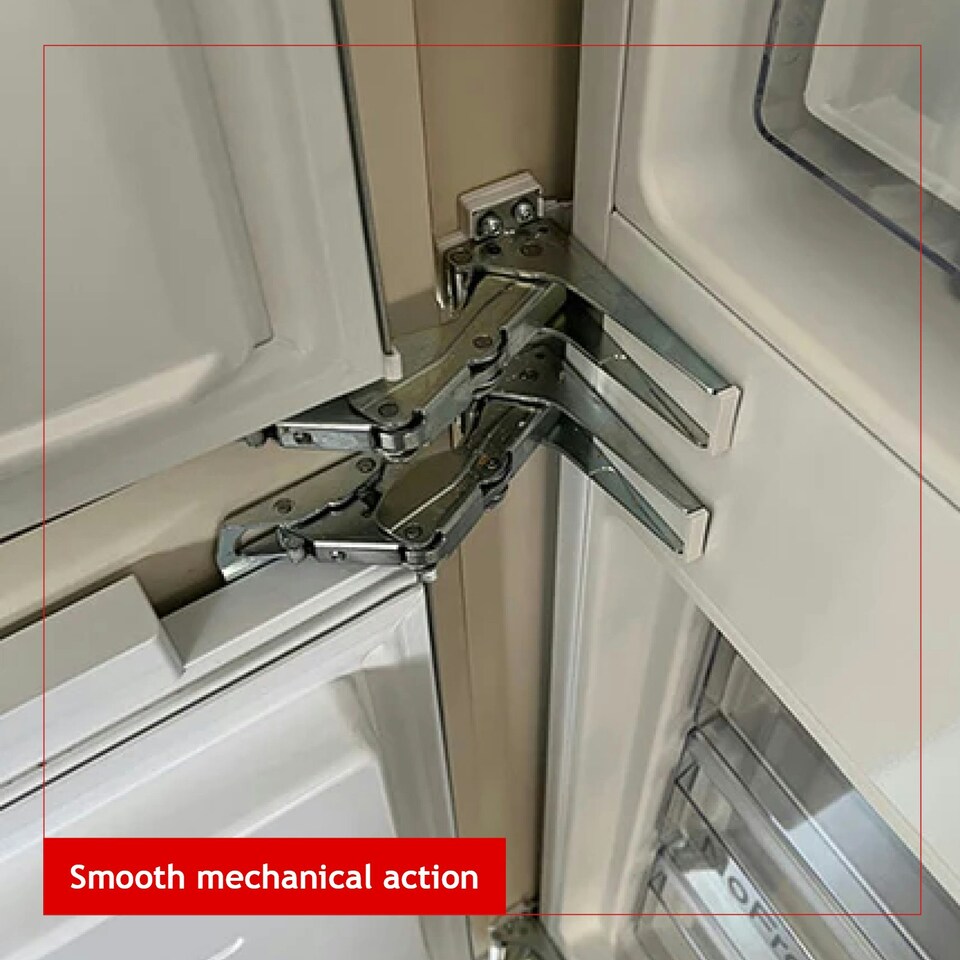image 1 of SPARES2GO Door Hinges for Bosch Fridge Freezer 3306 3702 3307 3703 5.0 41.5 Pair Hinge Silver