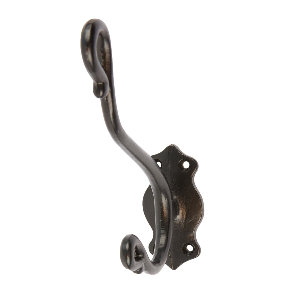 image 1 of Hammer & Tongs Curly Hat & Coat Hook - W40mm x H140mm - Black