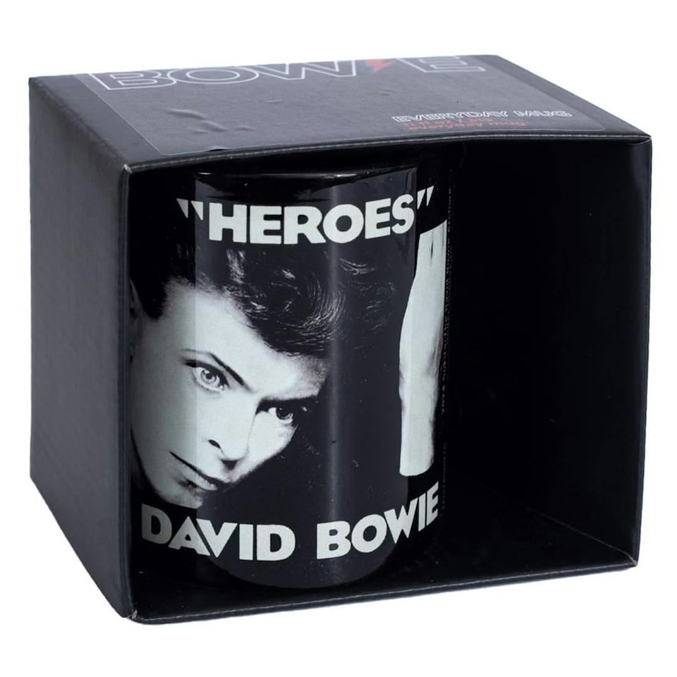 image 1 of David Bowie Heroes Ceramic Mug - Black - One Size