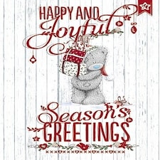 Seasons Greetings Me to You Bear Christmas Card