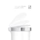 image 4 of Simplehuman 40L Slim Pedal Kitchen Bin with Liner Rim, White Plastic