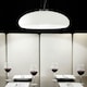 image 2 of Aria 1 Light Small Dome Ceiling Pendant White, E27