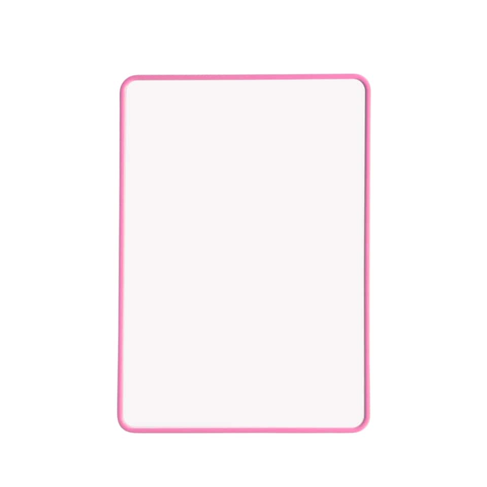 image 1 of Pack of 6 A4 Double Sided Magnetic Erasable MDF Plain Whiteboards With Pink Border | Pink | Pink