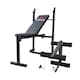 image 9 of HXGN Adjustable Barbell Bench with Leg Developer, Folding 4-Position Incline, 6 Foam Rollers (18 kg) | Black | RED | 18.0KILOGRAMS