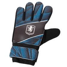 Aston Villa FC Childrens/Kids Fuse Crest Goalkeeper Gloves | Red | Claret/Sky Blue | 1
