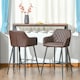 image 2 of HOMCOM Retro Style Bar Chairs Set of 2 with Footrest Solid Frame PU