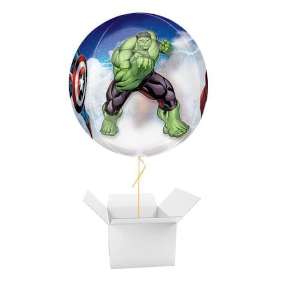 image 1 of Avengers Marvel Orbz Foil Helium Balloon - Inflated Balloon in a Box Multi