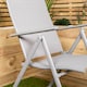 image 5 of Set of 2 Outdoor Garden Patio Multi Position Reclining Folding Chair in Grey
