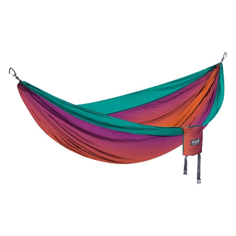 image 1 of DoubleNest Printed Hammock - Lightweight Durable Portable Camping Hammock | Grey | Grey