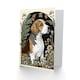 image 2 of Beagle Daisies Modern Illustration Dog Art Card