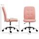 image 3 of Faux Leather Home Office Chair with Adjustable Height, Pink