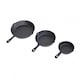 image 6 of Oypla Set of 3 Cast Iron Non Stick Skillet Frying Cooking Pans