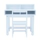 image 3 of Teamson Kids Children's Play Writing Desk with Storage and Chair Set, White