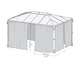image 2 of Net Curtain Set for Rectangle Gazebo 4X - L401 x W401 x H217 cm (Gazebo Not Included)
